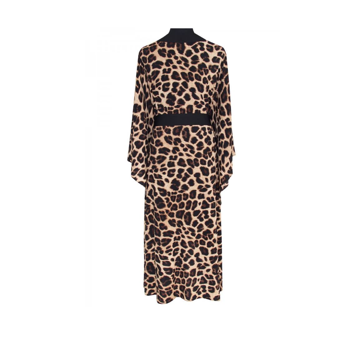 Safari - Brown Leopard Kimono (Black)