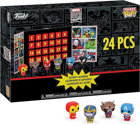 Funko Advent Calendar: Marvel 24pc - Iron Man - (Pocket Pop!) - Marvel Comics - 24 Days Of Surprise