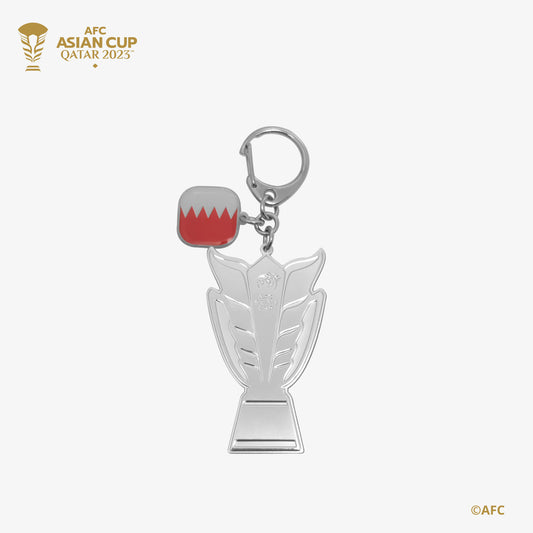 AFC Asian Cup 2D Trophy Keychain with Country Flag - Bahrain