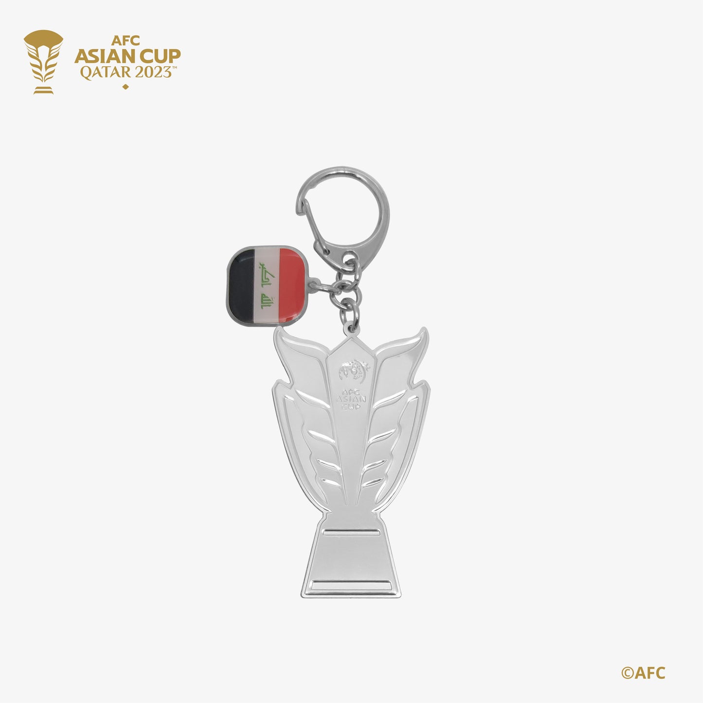 AFC Asian Cup 2D Trophy Keychain with Country Flag - Iraq