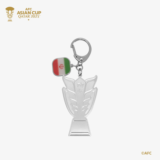 AFC Asian Cup 2D Trophy Keychain with Country Flag - Iran