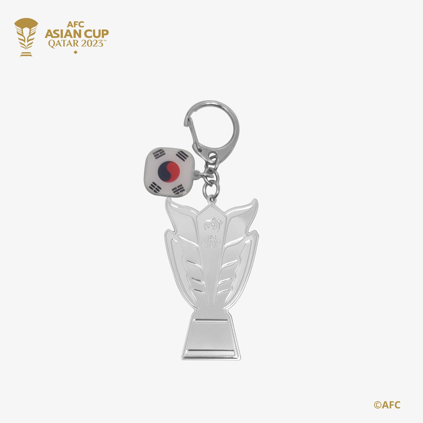 AFC Asian Cup 2D Trophy Keychain with Country Flag - South Korea