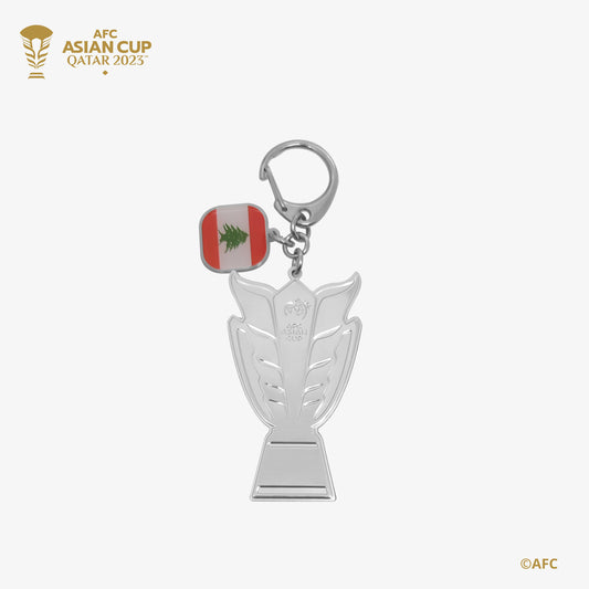 AFC Asian Cup 2D Trophy Keychain with Country Flag - Lebanon