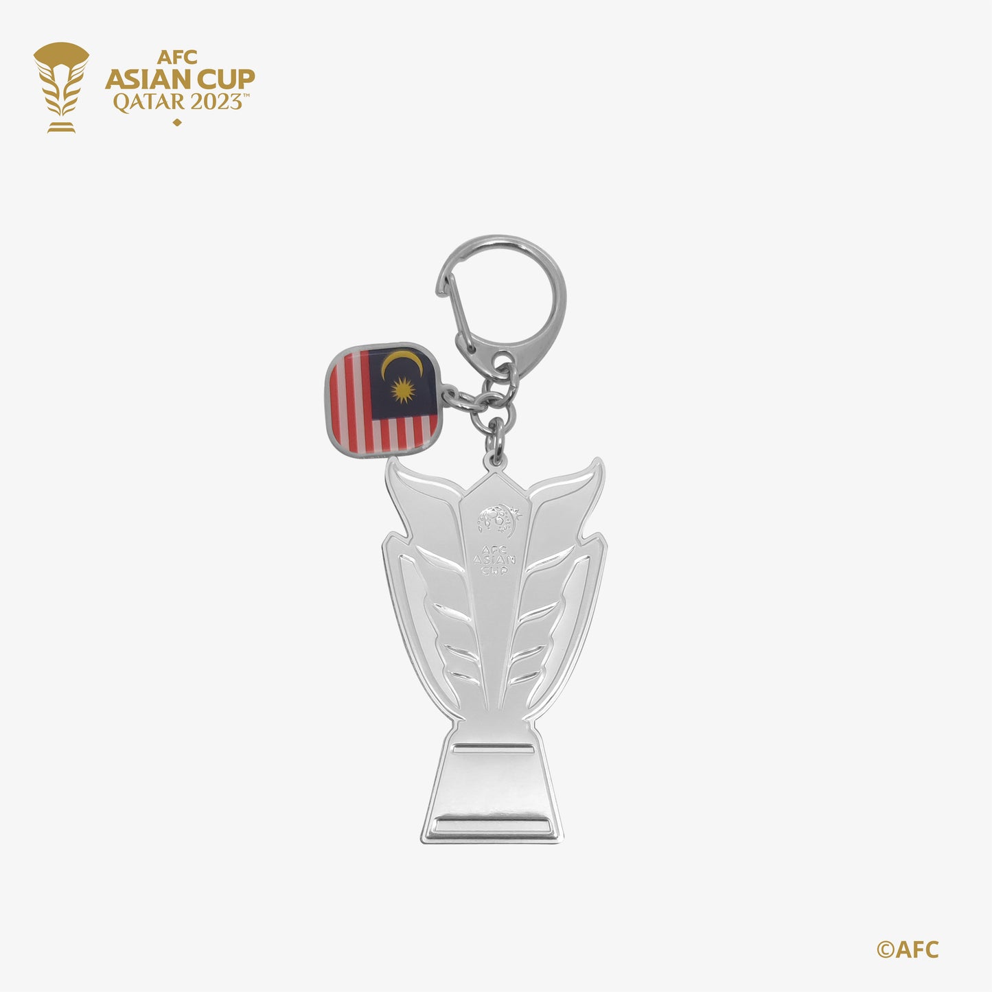 AFC Asian Cup 2D Trophy Keychain with Country Flag - Malaysia