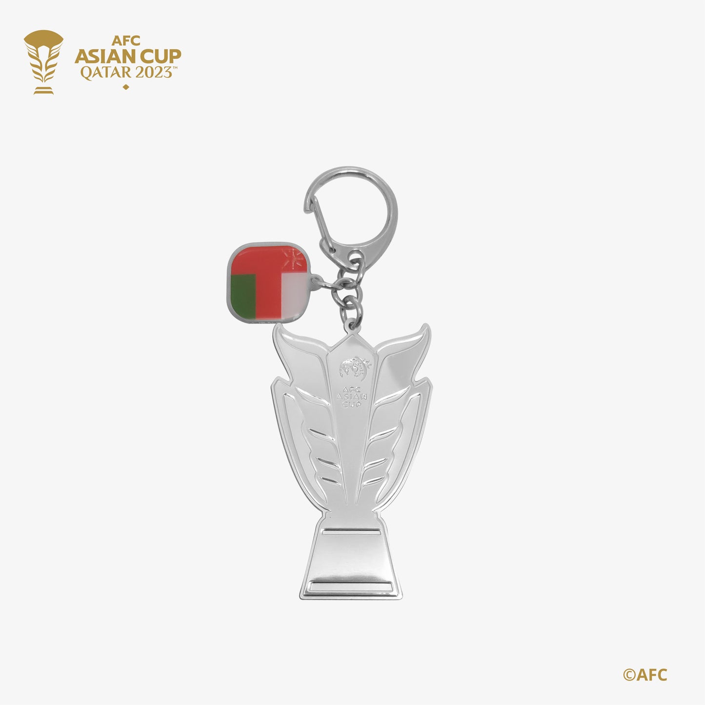 AFC Asian Cup 2D Trophy Keychain with Country Flag - Oman
