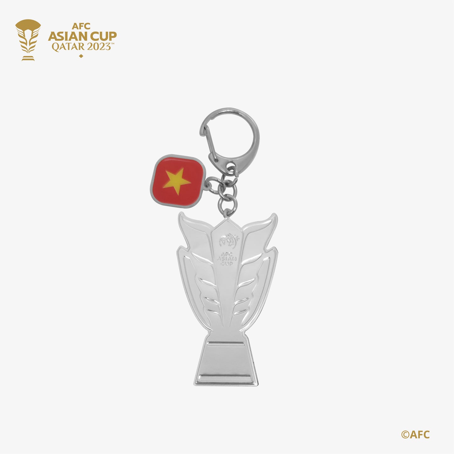 AFC Asian Cup 2D Trophy Keychain with Country Flag - Vietnam