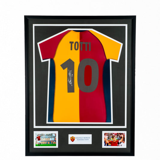 Francesco Totti Back Signed AS Roma 1998-99 Home Shirt In Classic Frame