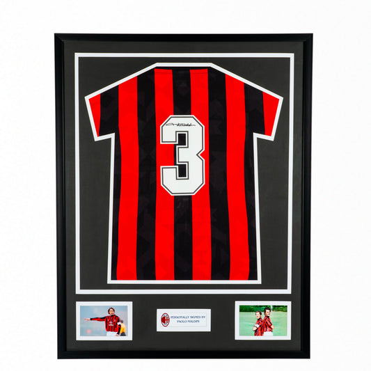 Paolo Maldini Signed AC Milan 2008-09 Home Shirt In Classic Frame: Final San Siro Appearance Edition