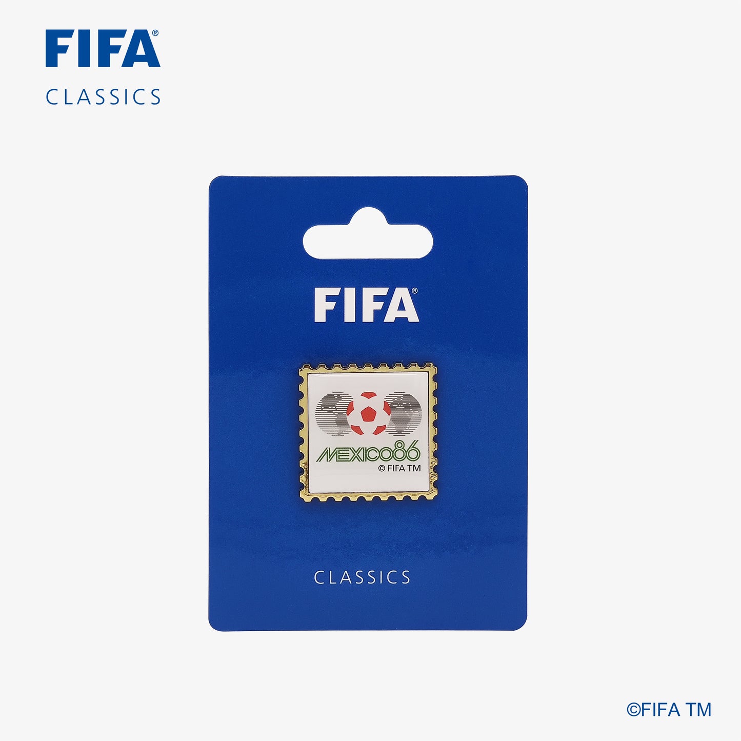 Historical Pin with FIFA classic blue package
