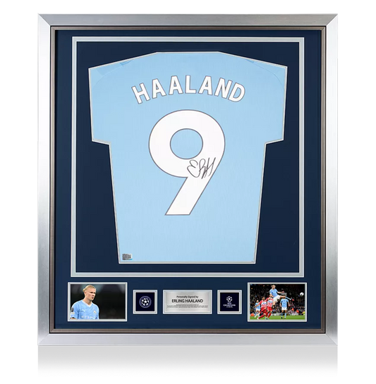 Erling Haaland Back Signed Manchester City 2023-24 Home Shirt