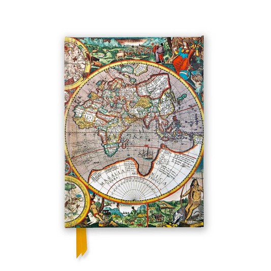 Pieter van den Keere: Antique Map of the World (Foiled Journal)